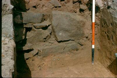 King Street Wall Excavations: Wall footings below robbing level  © Coventry City Council